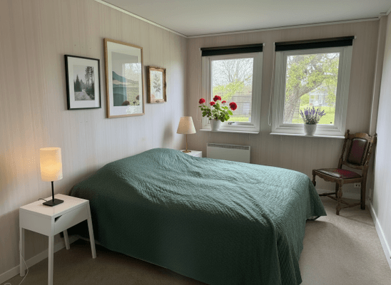 Hyr denna stuga i  på 80 m². 7 sängplatser. 9 500 - 10 800 kr per vecka. Se bilder och tillgänglighet här.