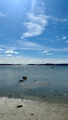 Långgrund strand 5 minuter från huset.