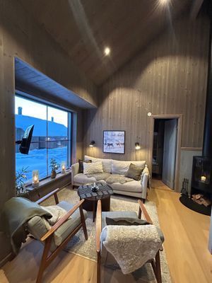 Mysigt Parhus i Bruksvallarna vid skidspår