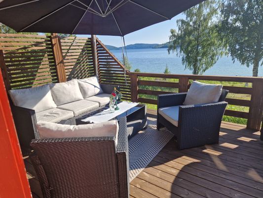 Trevlig timrad stuga vid havet i Höga kusten