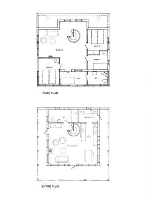 Residenset - planritning nedre och övre plan
