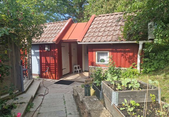 Stuga med utsikt över Kalmar och havet i Eriksöre