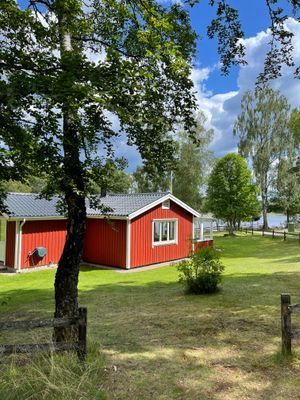 Stuga Süd Sverige precis vid sjö-fiske,vandring