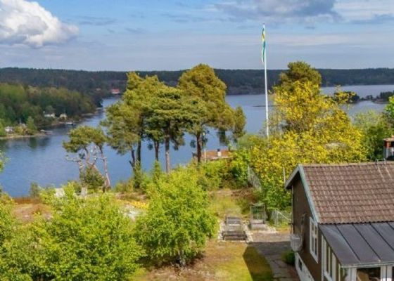 Älgö Saltsjöbaden. Havsutsikt, privat brygga