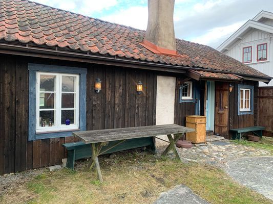 Stuga med havsutsikt