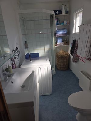 Fritidshus i Fiskebäckskil nära havet.