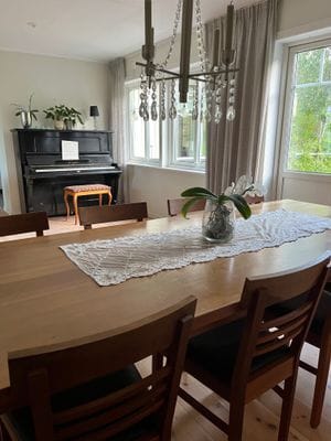 matsal och vardagsrum utgång till veranda sydväst läge