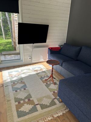 vardagsrum attefall med bäddsoffa