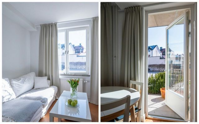 Liten lägenhet med balkong, Visby innerstad