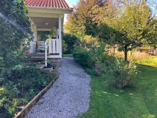 Stuga med veranda i Röstånga