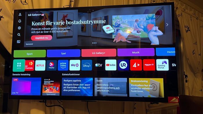 Modern smart-TV med utmärkt bild