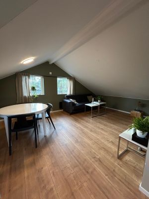 Lägenhet med lantligt läge med egen terrass