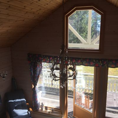 Utsikt från sovloft gäststuga