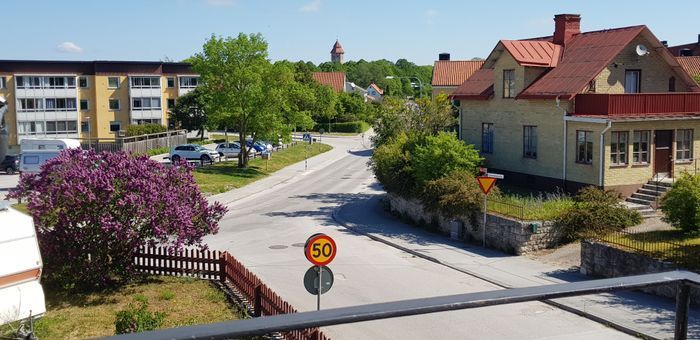 Utsikt norrut från balkong