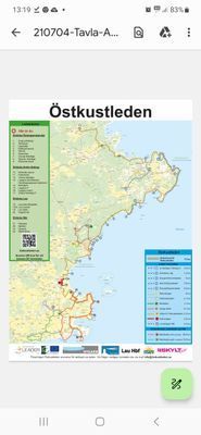 Östkustleden, är ett måste om ni gillar att gå mycket.