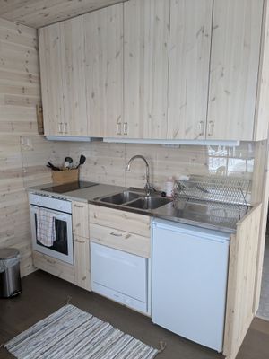 Litet kök i gäststugan