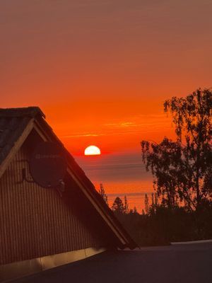 Tidig morgon vid boendet ..