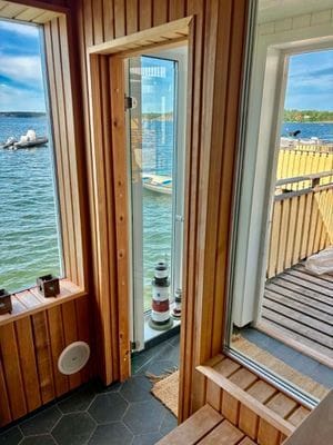 Entre till bastun på bryggan