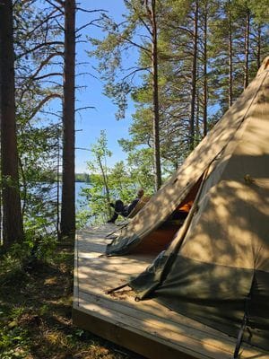 Bo i kåta på egen ö i Alsensjön - Bild 8