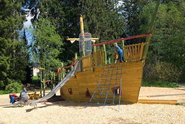 Rottneros flower and sculpture park, 15 minutes away, also has great playgrounds for kids.