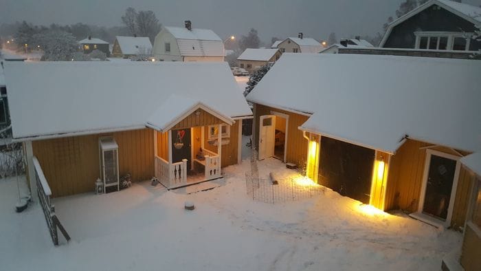 Lantlig känsla men ändå mitt i ett villaområde.