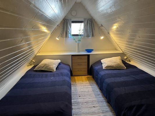 Loftet med två vuxenbäddar