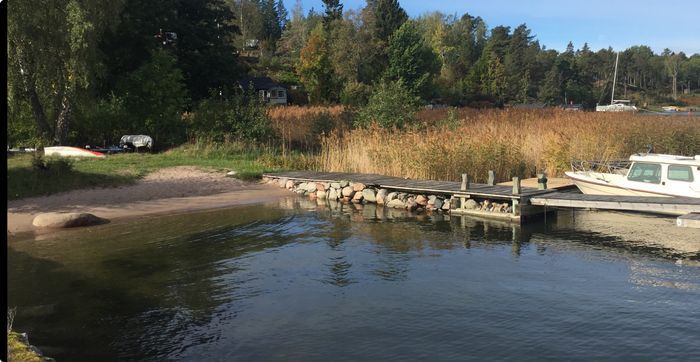 Liten badplats 200m ifrån huset