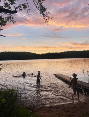 Drömstuga med sjöutsikt och egen badplats i skogen - Bild 36