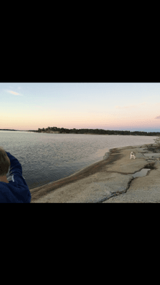 Badberg med fantastisk solnedgång