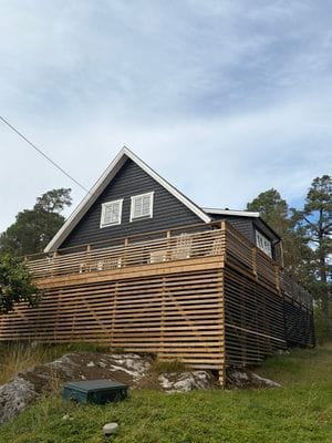 Stockholms skärgård, brygga, bastu och bilväg - Bild 3