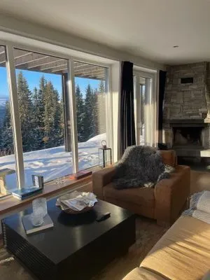 Lyxig lägenhet ski in/out, öppen spis, bastu