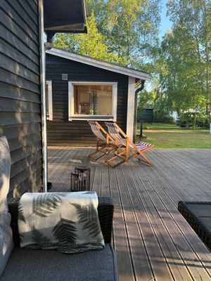 Fin stuga i Mellbystrand vid sandstrand
