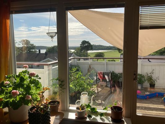 Del av balkongen, sedd från vardagsrummet