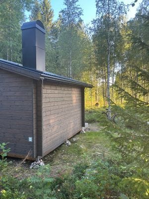 Nybyggd stuga med vedeldad bastu nära Hudiksvall - Bild 8