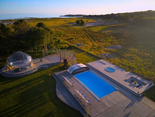 Privat spa-oas med pool & dome vid västkusten - Bild 2