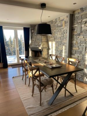 Social middagsplats för stora sällskap