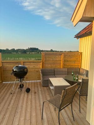Veranda med kvällssol