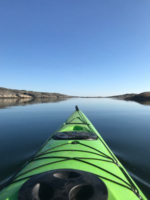 Underbara kajakvatten precis överallt