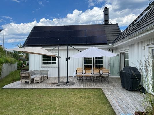 Uteplats med gasolgrill