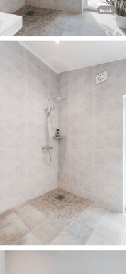 Två badrum med dusch