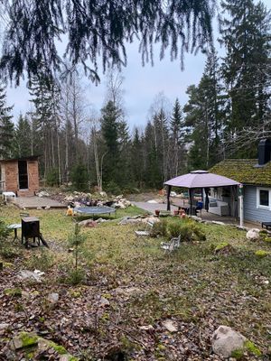 Mysig stuga i skogen nära sjö & bastu - Bild 14