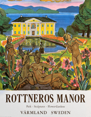 Vintage affisch av Rottneros herrgård