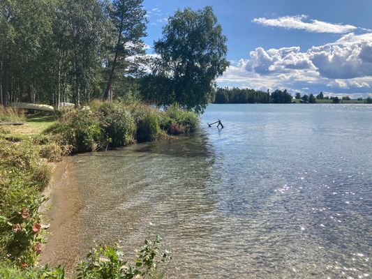 Badplats vid Locknesjön
