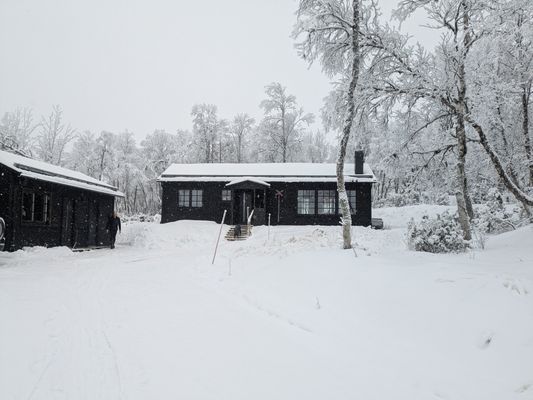 Fjällstuga med gäststuga i snösäkra Tänndalen