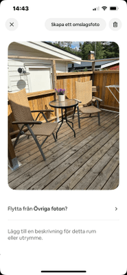 Privat frukostveranda