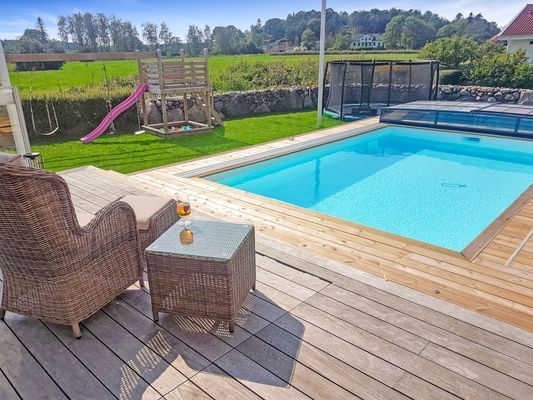 Lyxvilla på 300 m2 med pool, spa, gym och lekplats