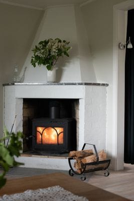 Kamin i vardagsrum