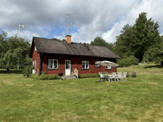 Trädgården med utemöbel för 8 personer