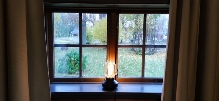 utsikt till trädgård