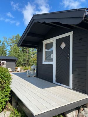 Lillstugan med 2 av bäddarna